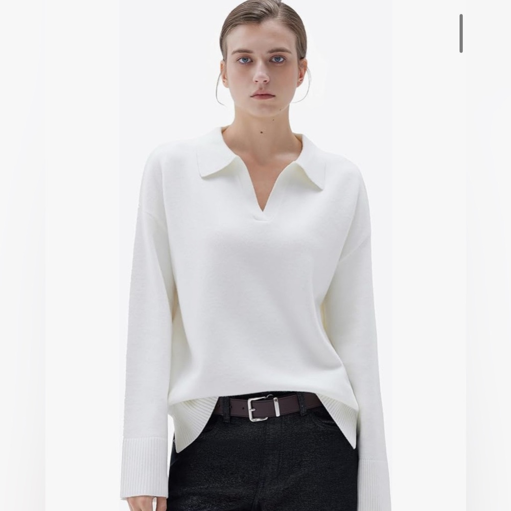 Women Cashmere Oversized V Neck Pullover Sweaters